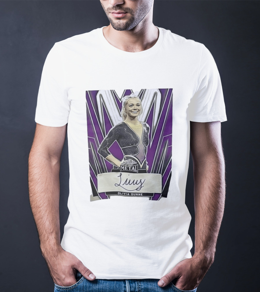 Leaf Metal Olivia Dunne Livvy Autograph Card T-Shirt