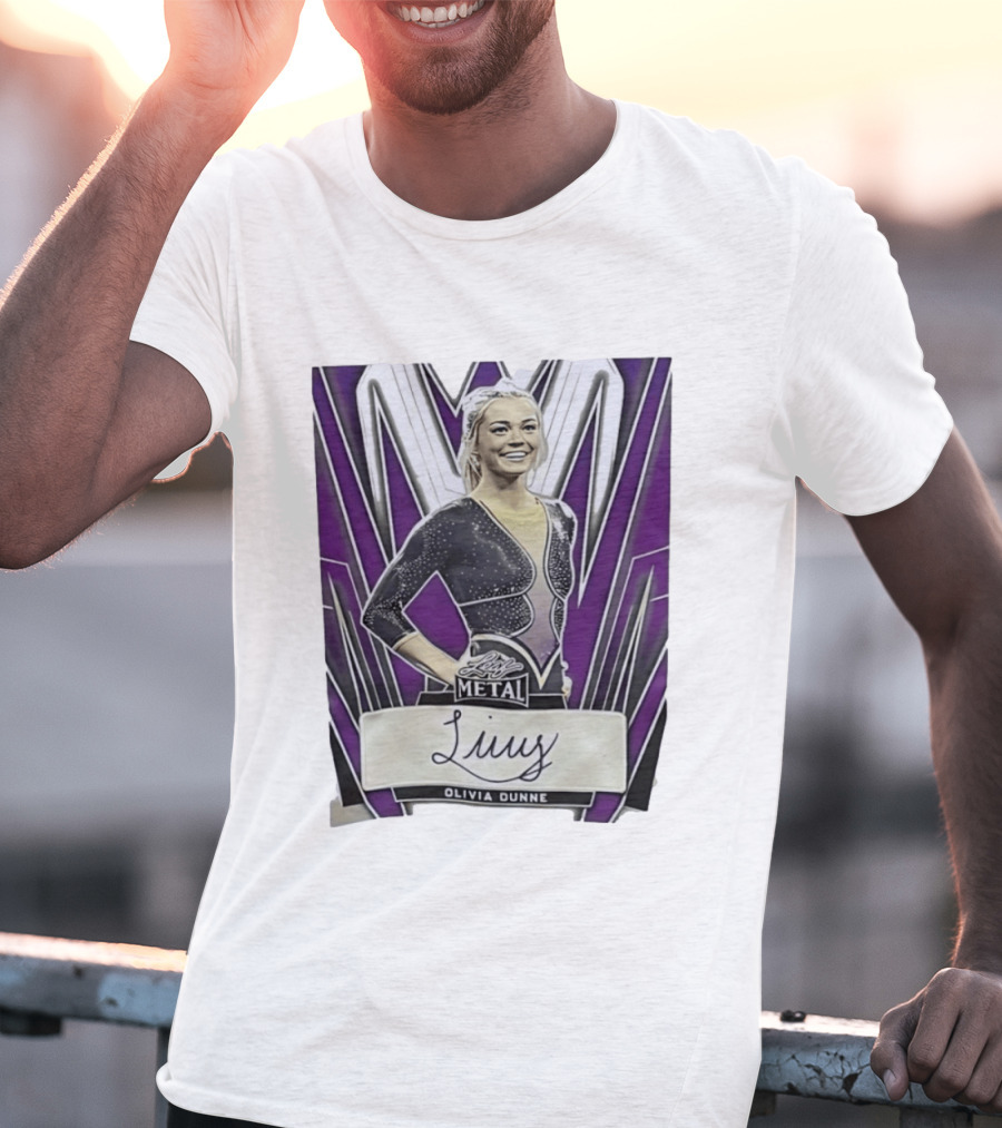 Leaf Metal Olivia Dunne Livvy Autograph Card T-Shirt