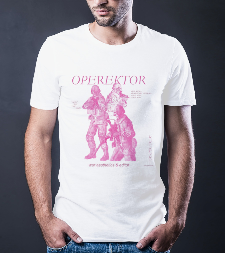 Operektor War Aesthetics Tactical Editor Time Signature Authored Narratives T-Shirt