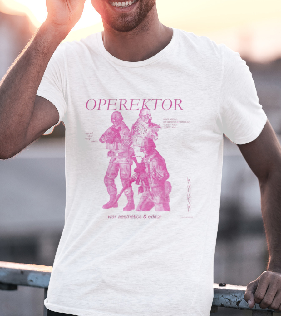 Operektor War Aesthetics Tactical Editor Time Signature Authored Narratives T-Shirt