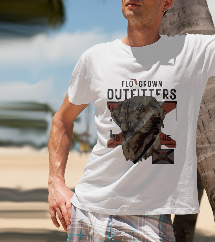 Flo Grown Outfitters Labrador Retriever Florida 1845 Seal T-Shirt