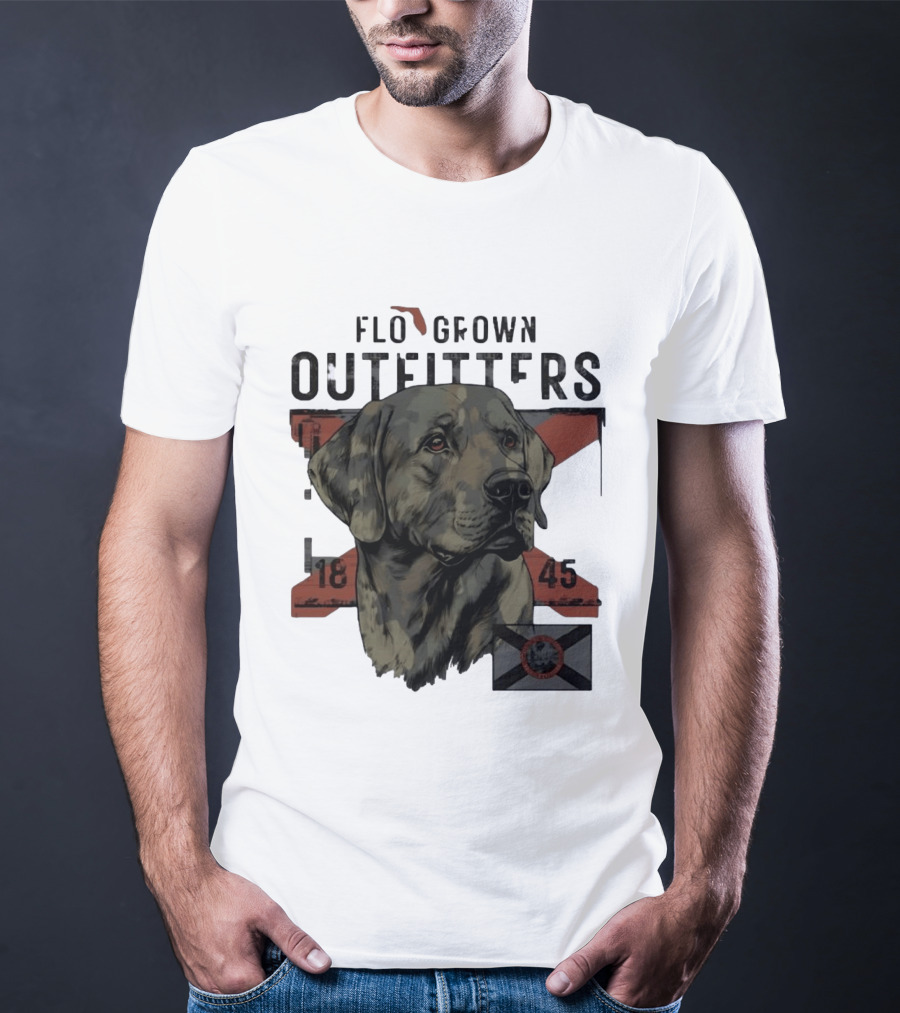 Flo Grown Outfitters Labrador Retriever Florida 1845 Seal T-Shirt