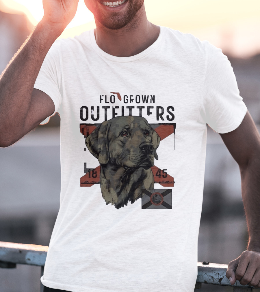 Flo Grown Outfitters Labrador Retriever Florida 1845 Seal T-Shirt