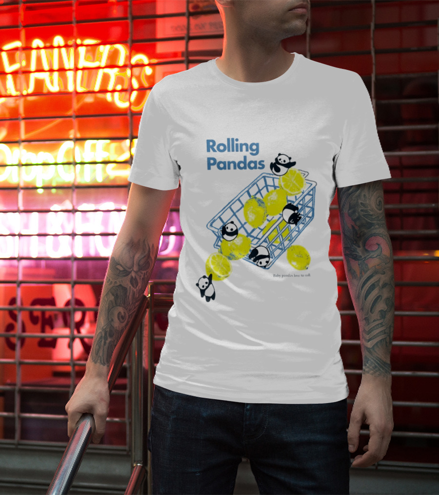 Rolling Pandas Baby Pandas Love Lemons In Basket T-Shirt