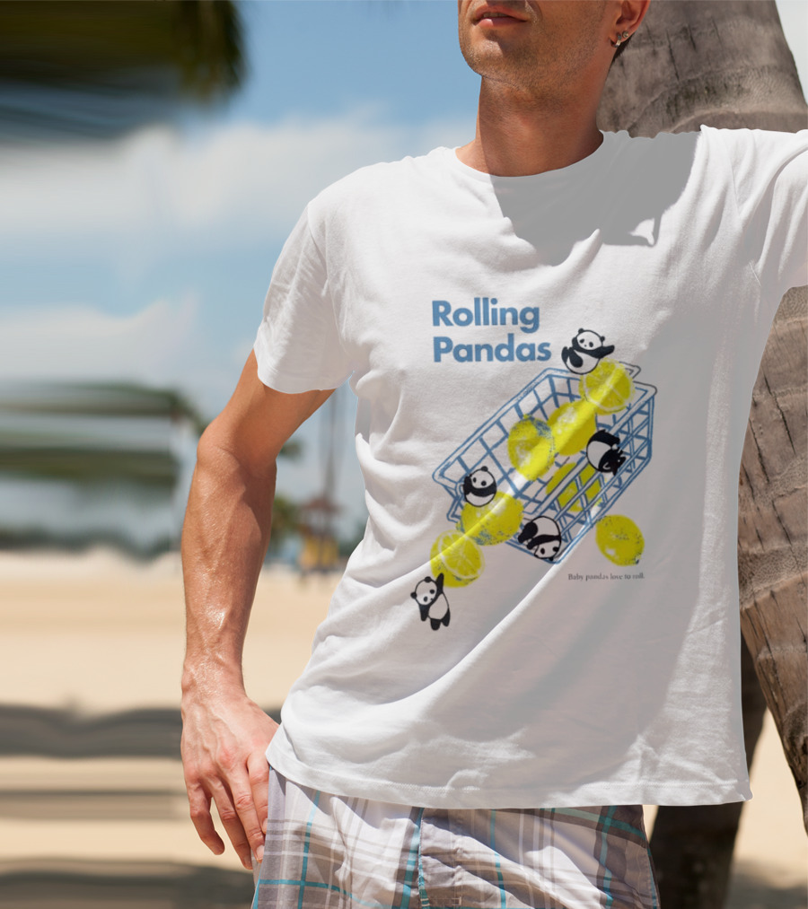 Rolling Pandas Baby Pandas Love Lemons In Basket T-Shirt