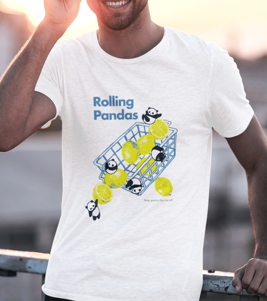 Rolling Pandas Baby Pandas Love Lemons In Basket T-Shirt