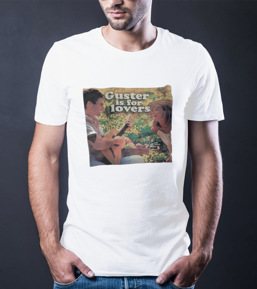 Guster Is For Lovers Romantic Picnic Scene With Guitar And Smiling Couple T-Shirt