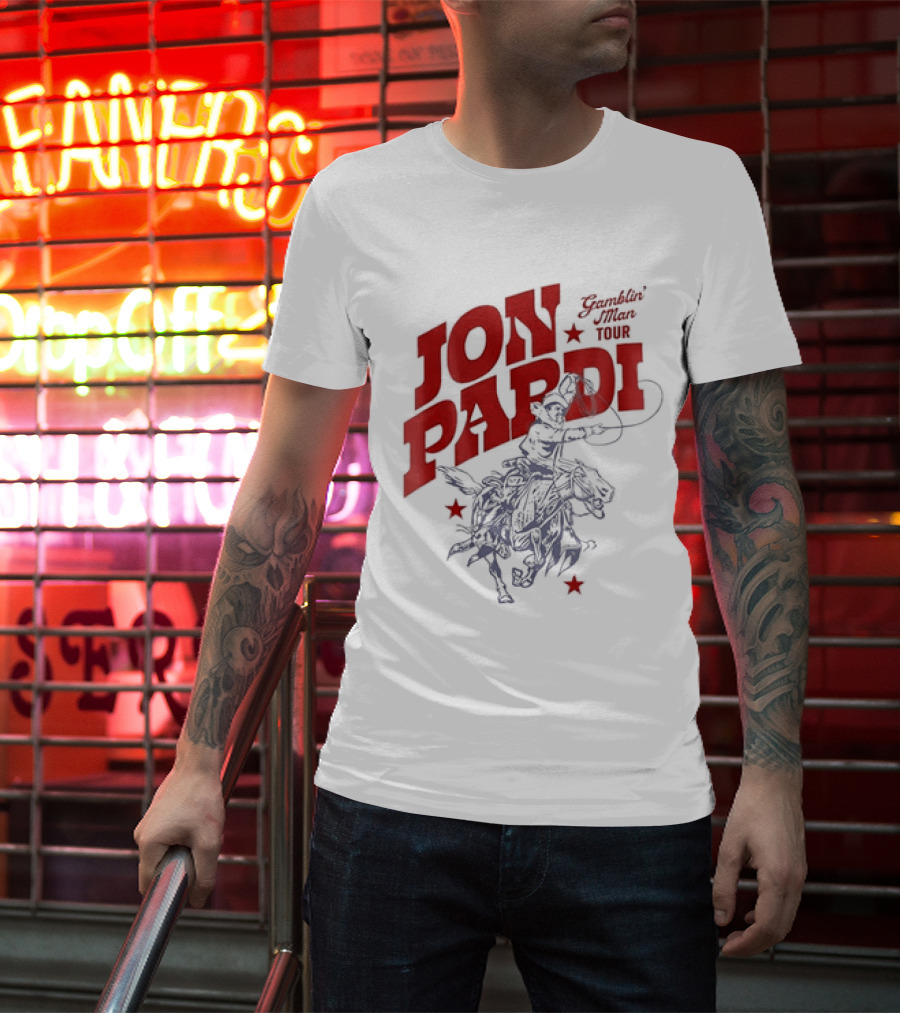 Jon Pardi Gamblin' Man Tour Cowboy Horse Country Music T-Shirt