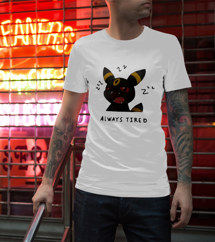 Umbreon Always Tired With ZZZs And Open Mouth Pokémon T-Shirt