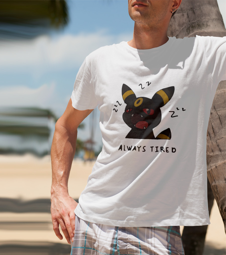 Umbreon Always Tired With ZZZs And Open Mouth Pokémon T-Shirt