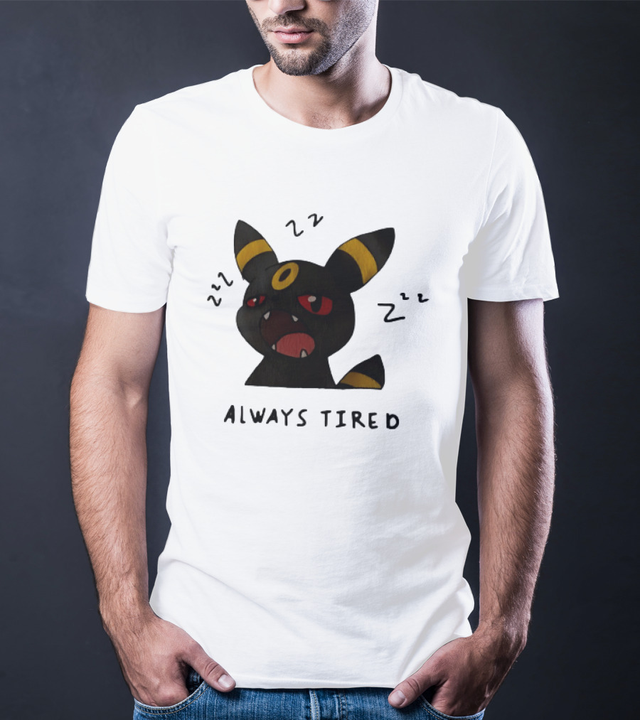Umbreon Always Tired With ZZZs And Open Mouth Pokémon T-Shirt
