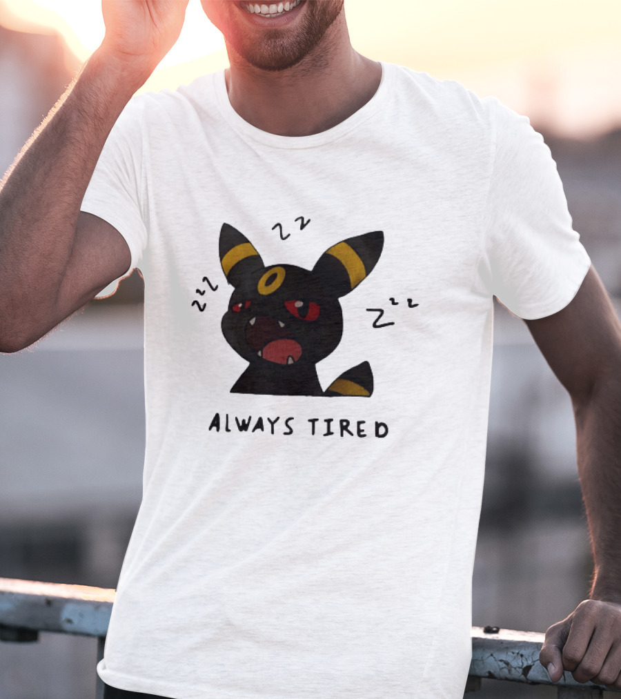 Umbreon Always Tired With ZZZs And Open Mouth Pokémon T-Shirt
