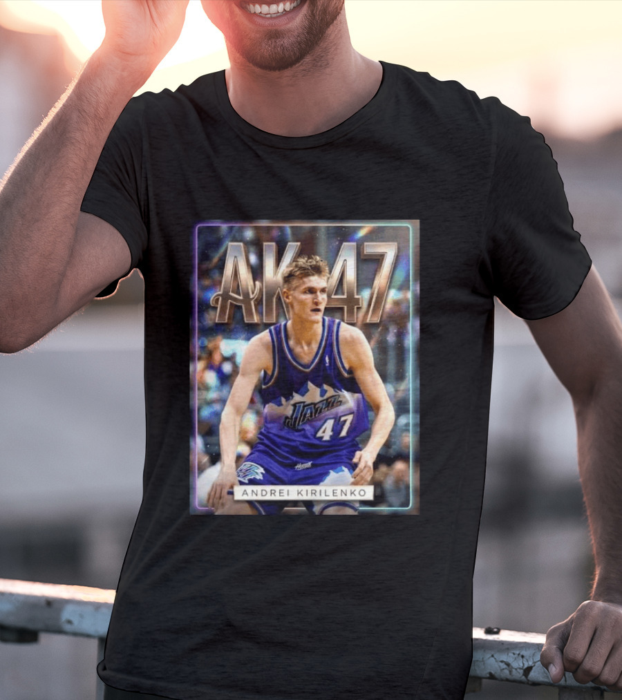 AK 47 Andrei Kirilenko Utah Jazz NBA Basketball Legends T-Shirt
