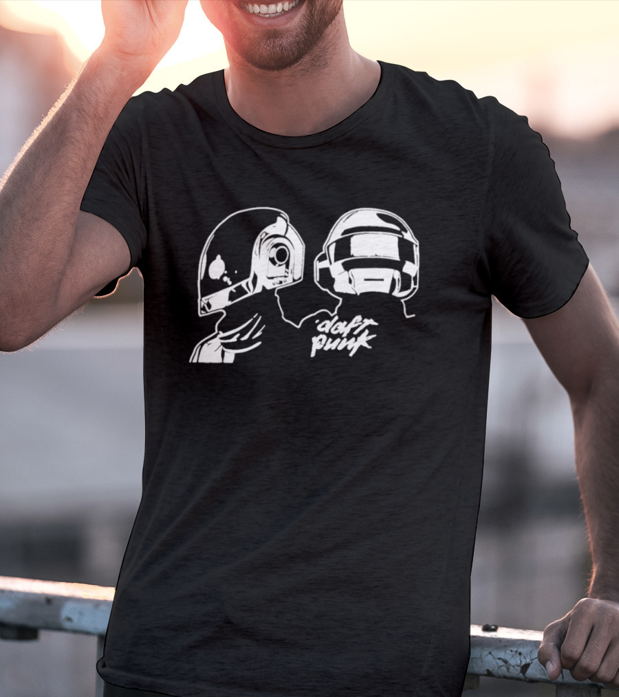 Daft Punk Helmet Duo Electronic Music Guy Manuel De Homem Christo T-Shirt