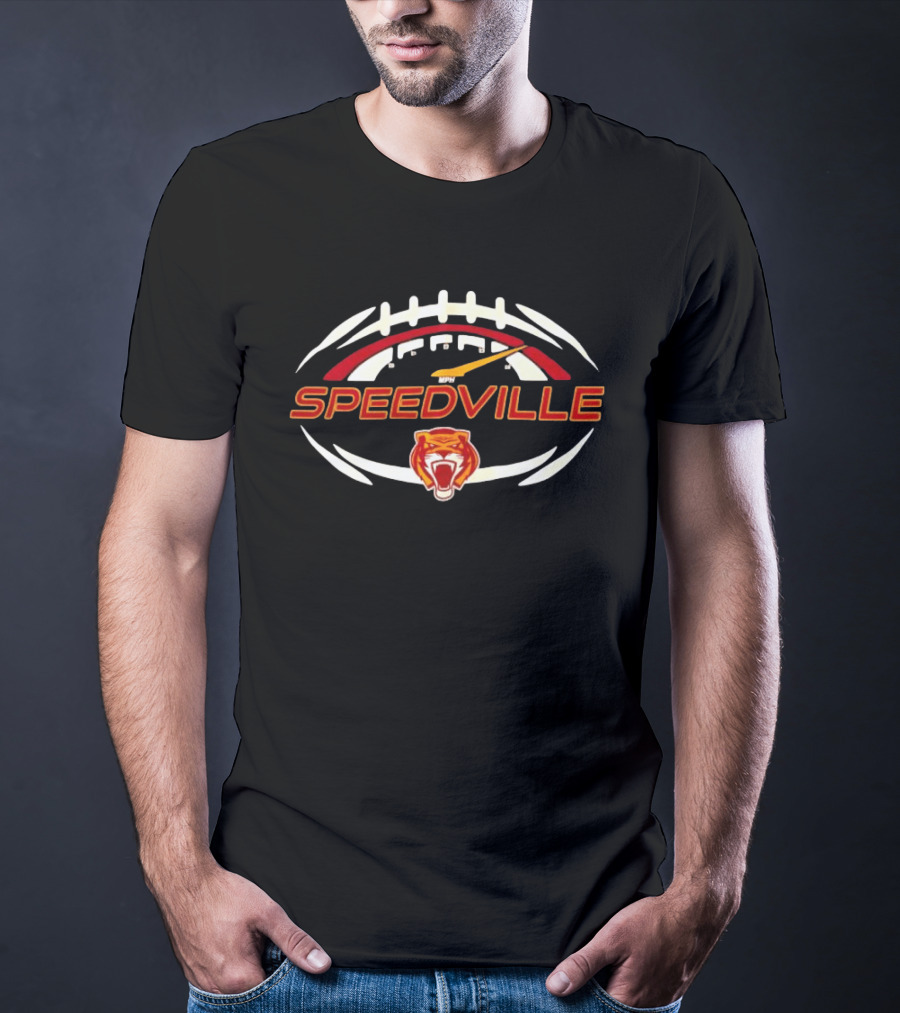 Speedville Tiger Speedometer Football Performance Training Icon Sports T-Shirt