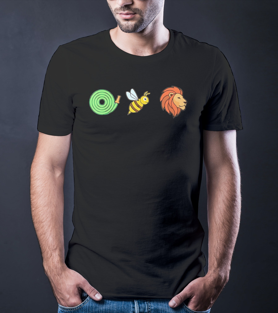 Hose Bee Lion Rebus Visual Wordplay Puzzle T-Shirt
