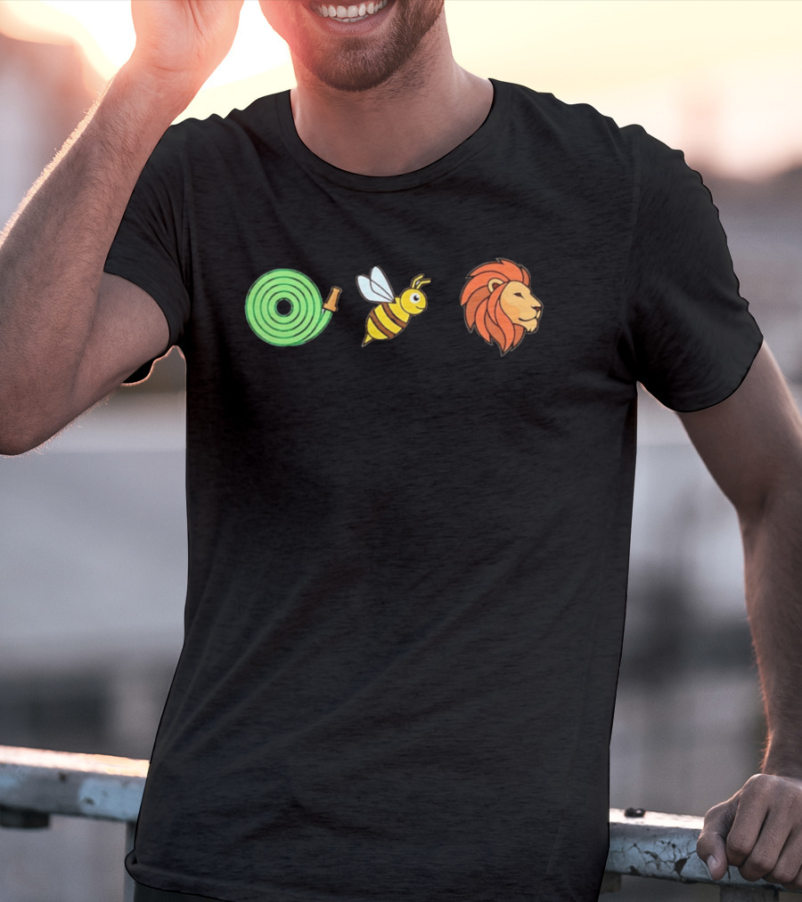 Hose Bee Lion Rebus Visual Wordplay Puzzle T-Shirt