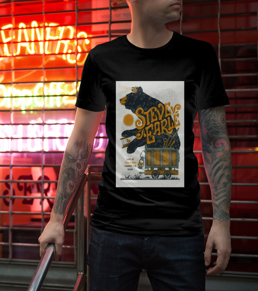 Steve Earle Pickathon Live August 1 2 2026 Event Bear T-Shirt