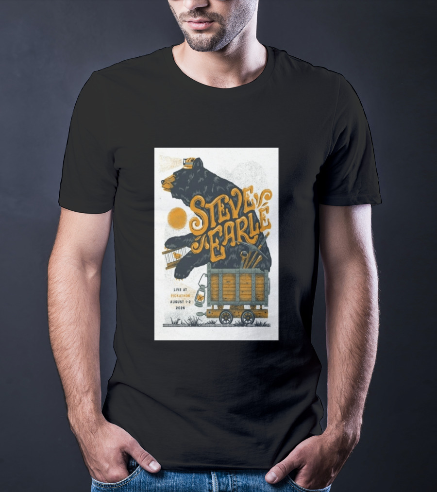 Steve Earle Pickathon Live August 1 2 2026 Event Bear T-Shirt