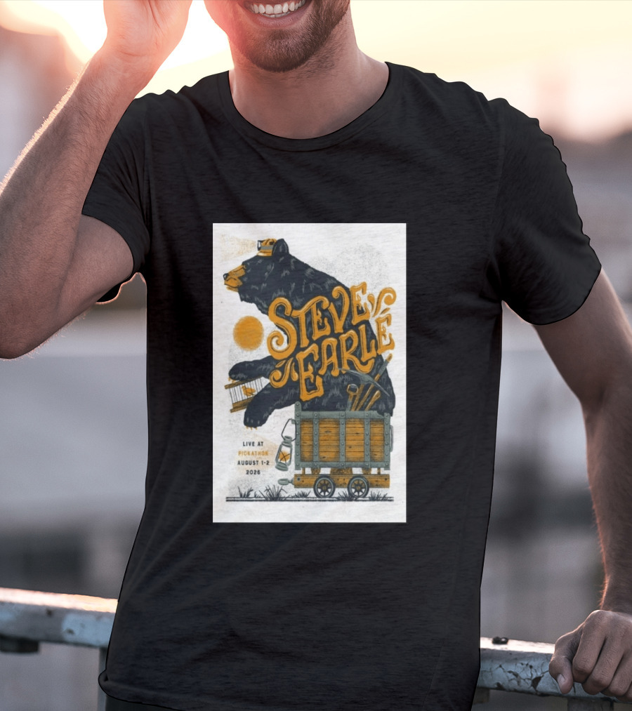 Steve Earle Pickathon Live August 1 2 2026 Event Bear T-Shirt