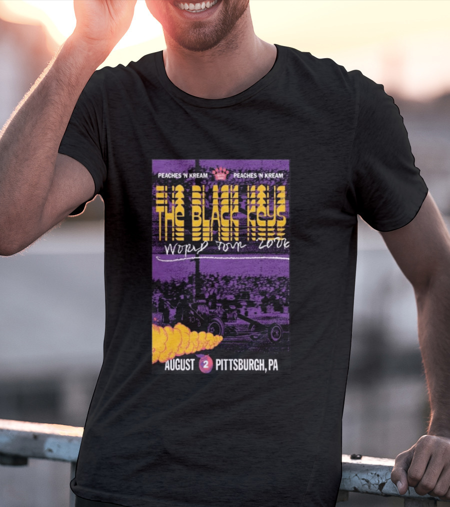 The Black Keys World Tour 2026 Peaches 'N Kream August Pittsburgh PA T-Shirt