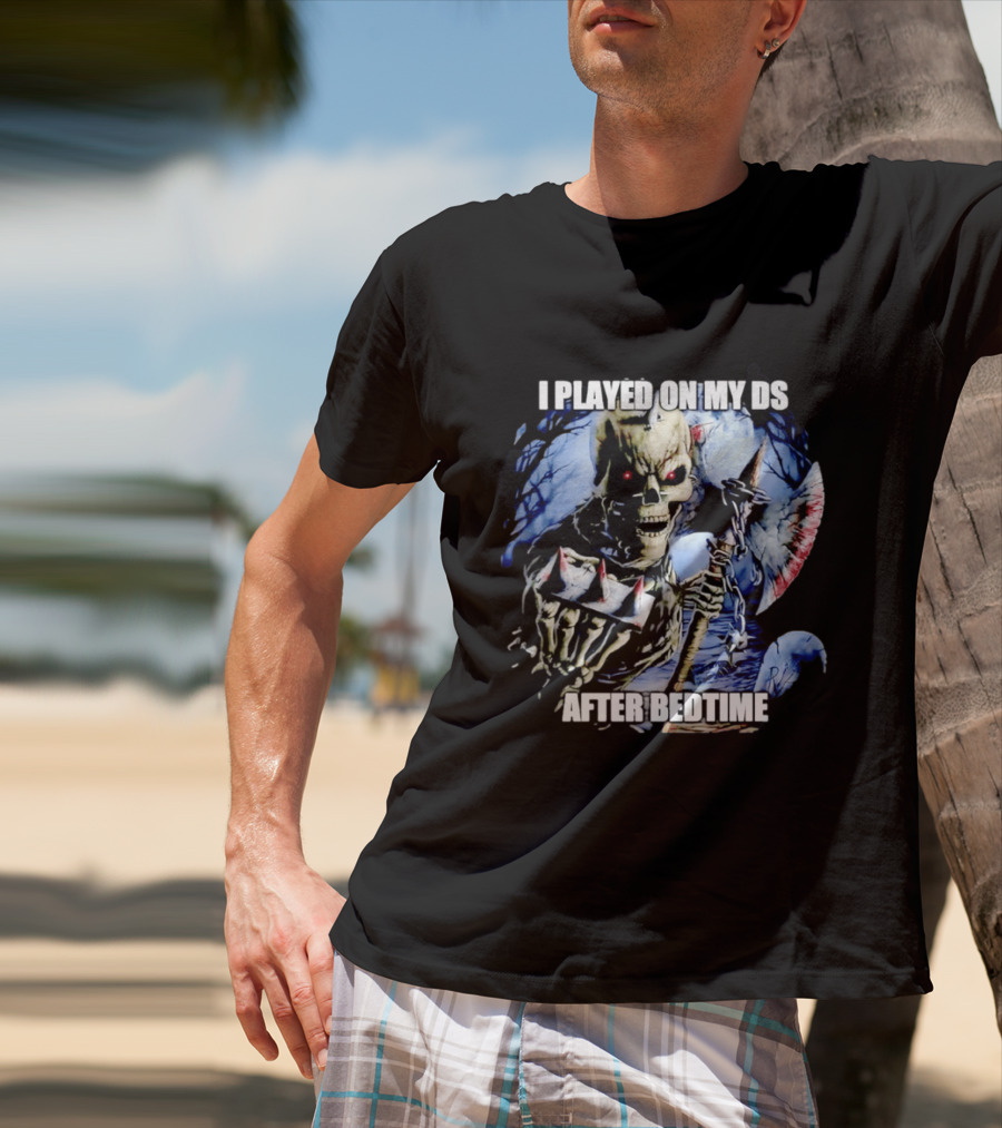 I Played On My DS After Bedtime Skeleton Gaming Humor T-Shirt