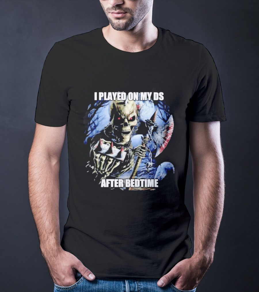 I Played On My DS After Bedtime Skeleton Gaming Humor T-Shirt