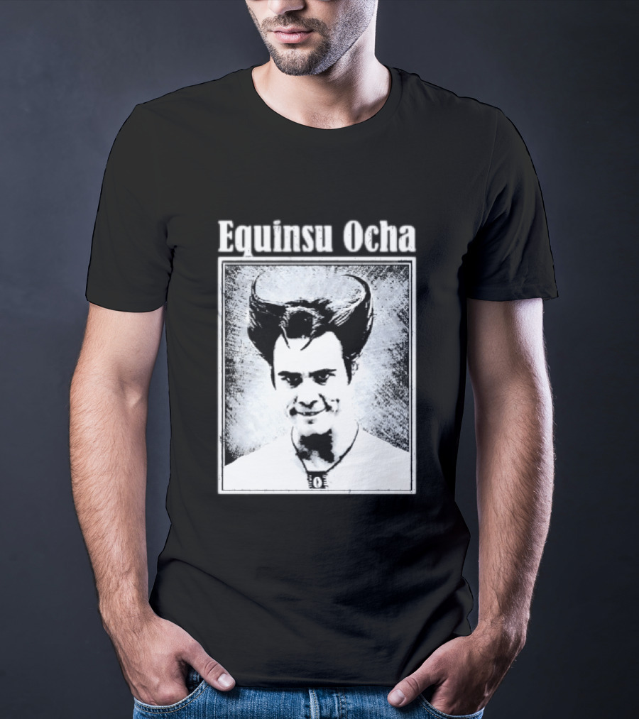 Jim Carrey Equinsu Ocha Ace Ventura Distressed Vintage Look T-Shirt