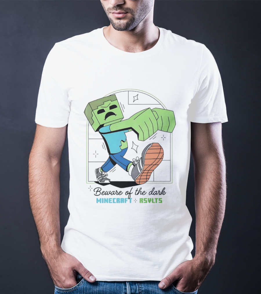 Beware Of The Dark Zombie Minecraft RSVLTS Gaming T-Shirt