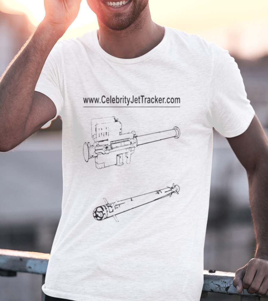 Www.CelebrityJetTracker.com Rocket Launcher 2025 T-Shirt