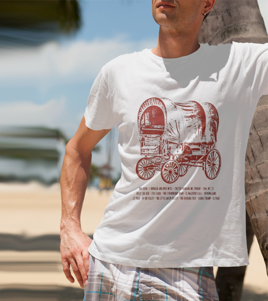 Marty Robbins Big Iron El Paso Western Songs Covered Wagon T-Shirt
