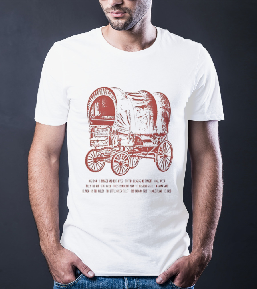 Marty Robbins Big Iron El Paso Western Songs Covered Wagon T-Shirt