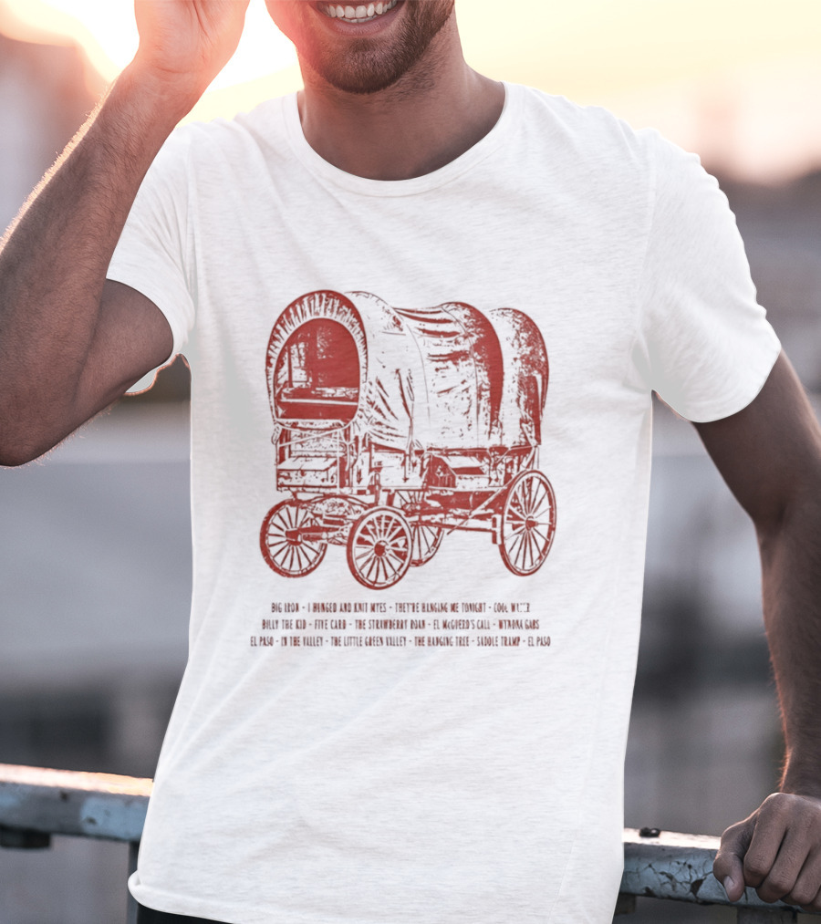 Marty Robbins Big Iron El Paso Western Songs Covered Wagon T-Shirt