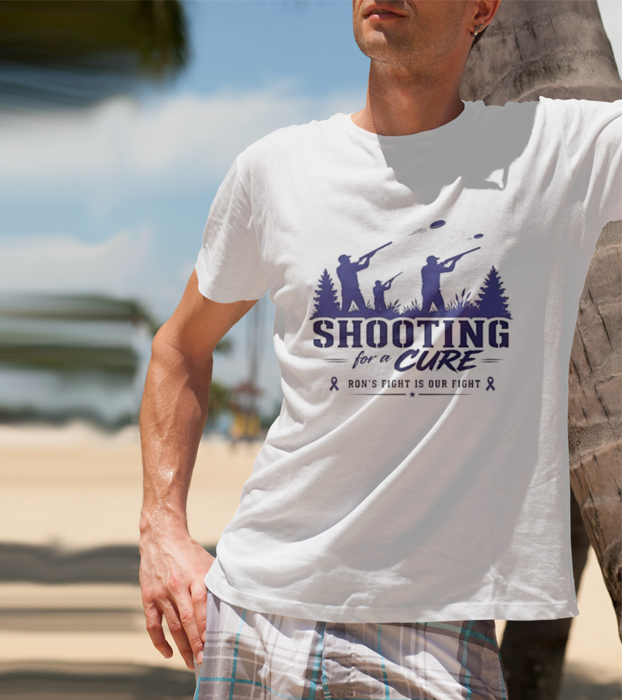 Shooting For A Cure Ron's Fight Is Our Fight Forest Hunter T-Shirt