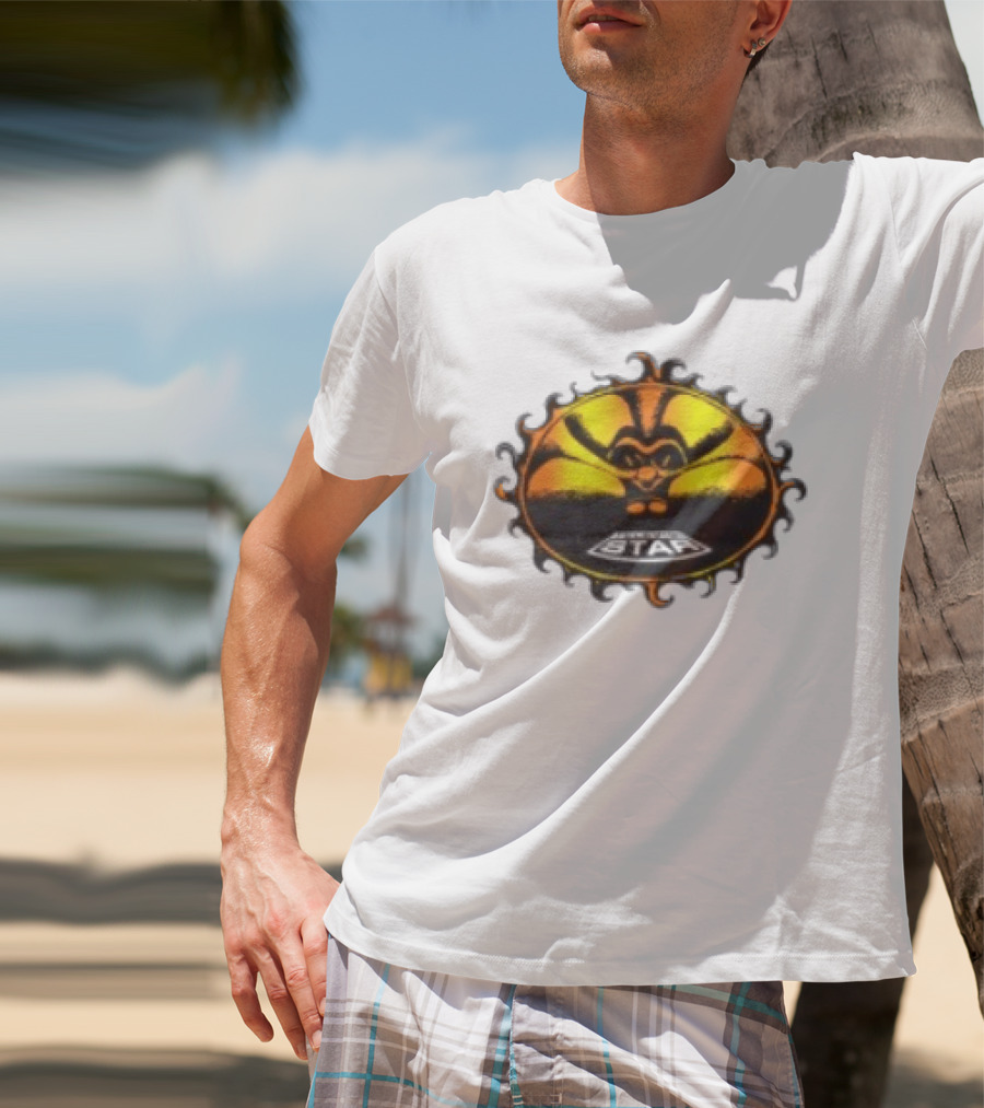 Televisi Star Catalog Store Heatwave Sun Logo White T-Shirt