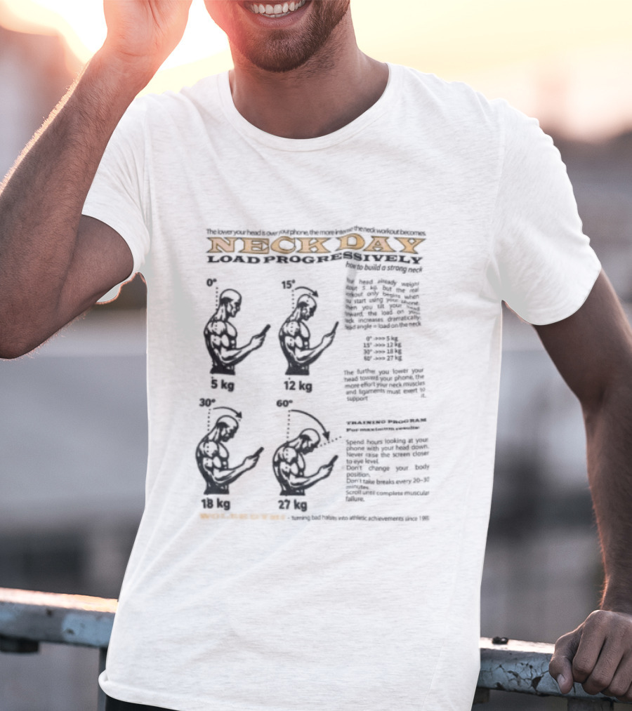 Wolee Store Neck Day Classic Gym Exercises T-Shirt