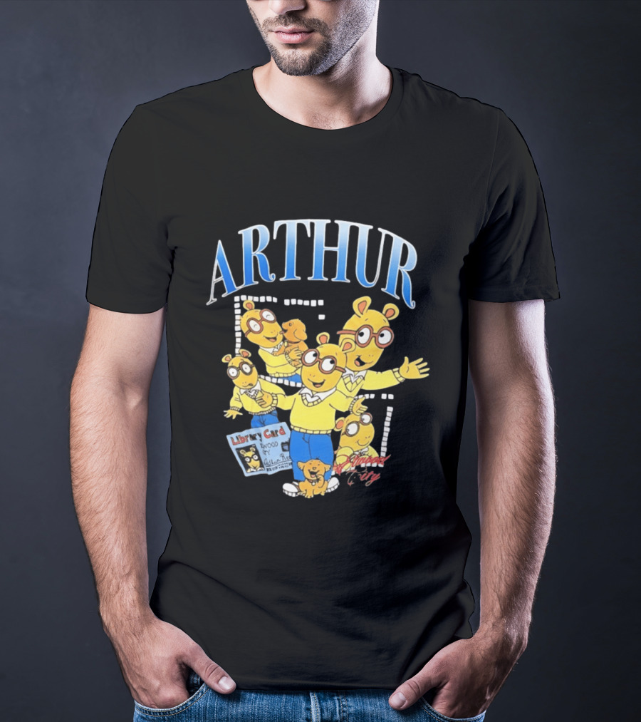 Arthur Read And Pal Library Card Elwood City PBS Kids T-Shirt