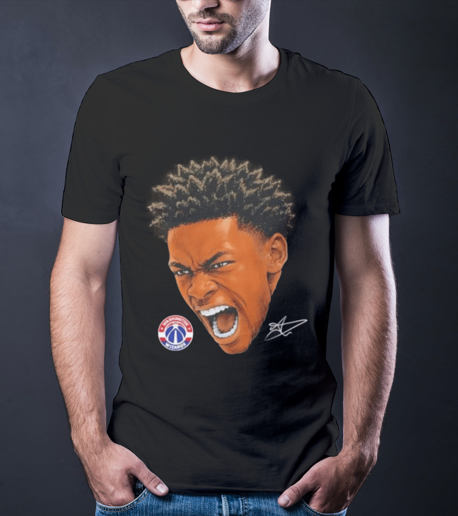 Bilal Coulibaly Washington Wizards NBA Big Face Player T-Shirt