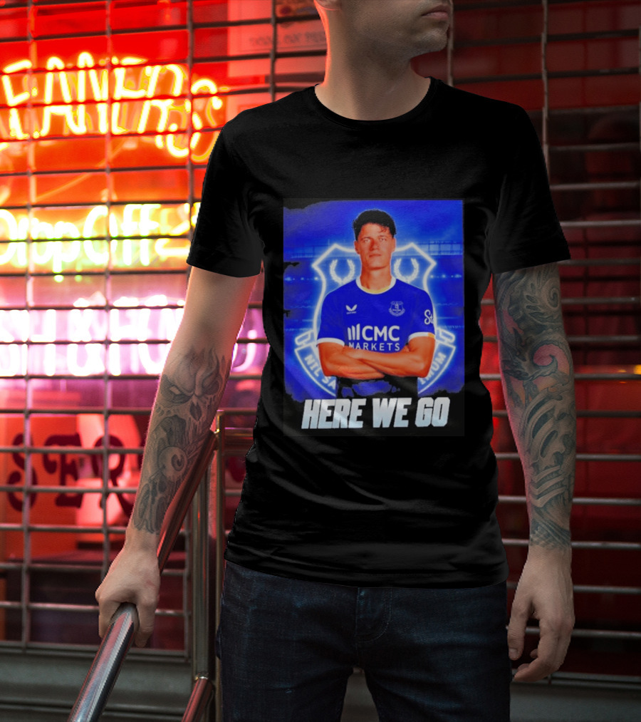 Christian Norgaard Everton Transfer Announcement Here We Go T-Shirt