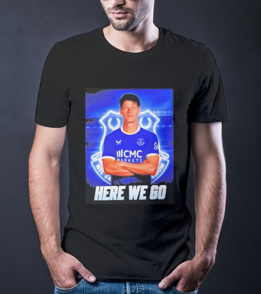 Christian Norgaard Everton Transfer Announcement Here We Go T-Shirt