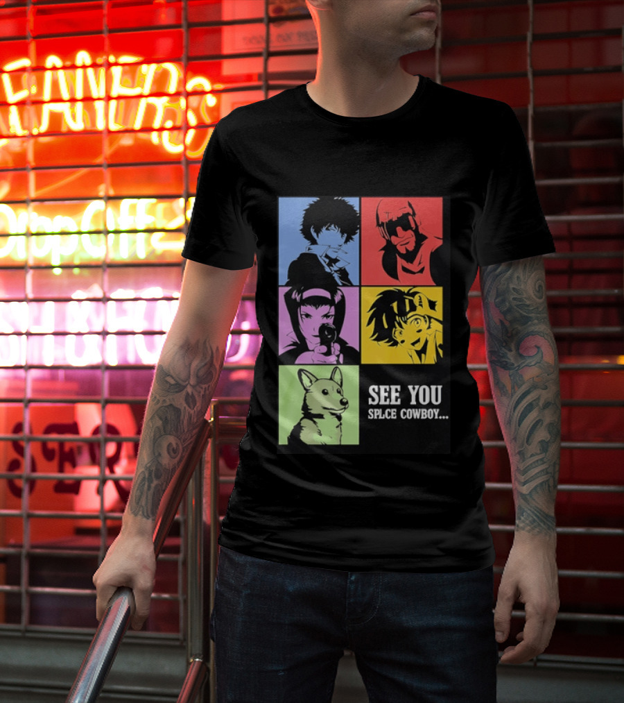 Cowboy Bebop See You Space Cowboy With Character Grid T-Shirt