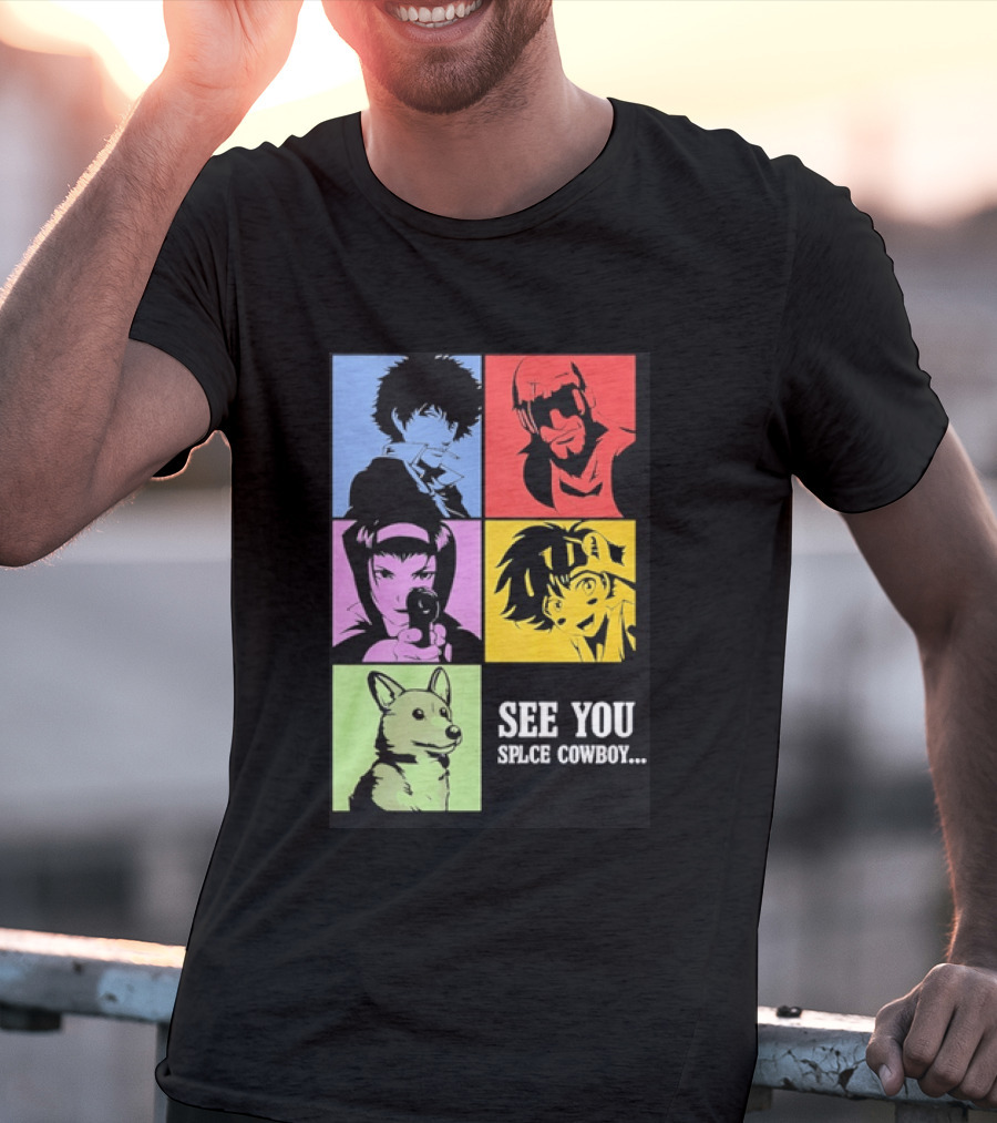 Cowboy Bebop See You Space Cowboy With Character Grid T-Shirt