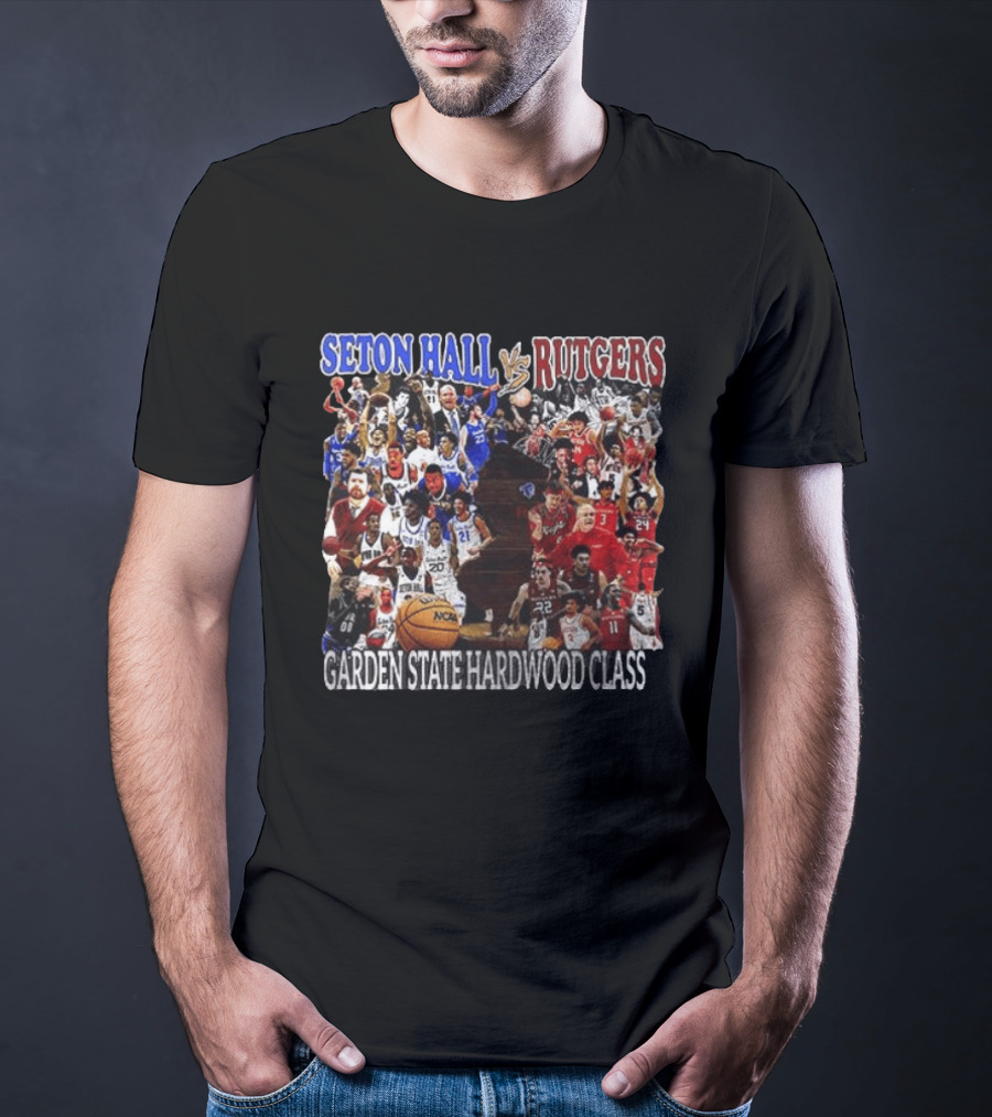 Seton Hall Vs Rutgers Garden State Hardwood Classic Basketball Showdown T-Shirt