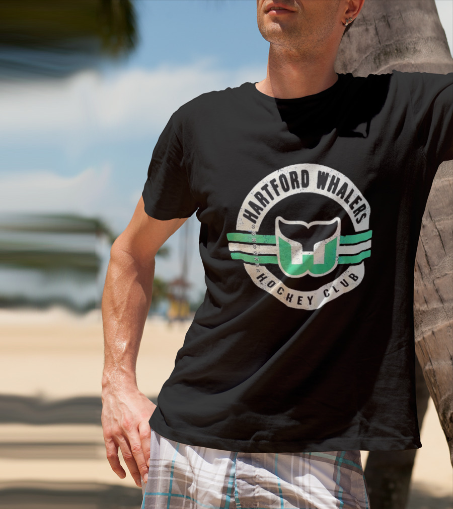 Hartford Whalers Distressed Vintage Hockey Club T-Shirt