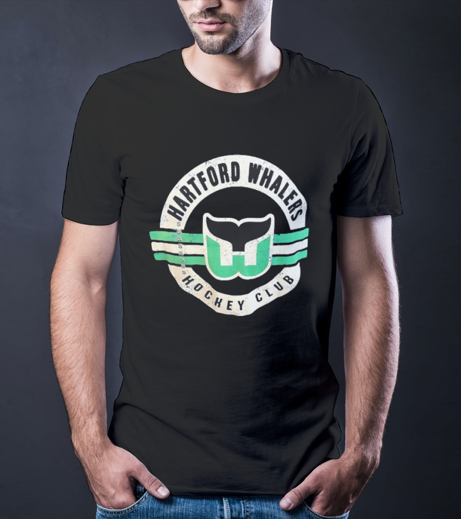 Hartford Whalers Distressed Vintage Hockey Club T-Shirt