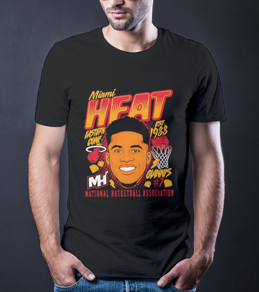 Miami Heat Giannis Antetokounmpo Est 1988 National Basketball Association T-Shirt