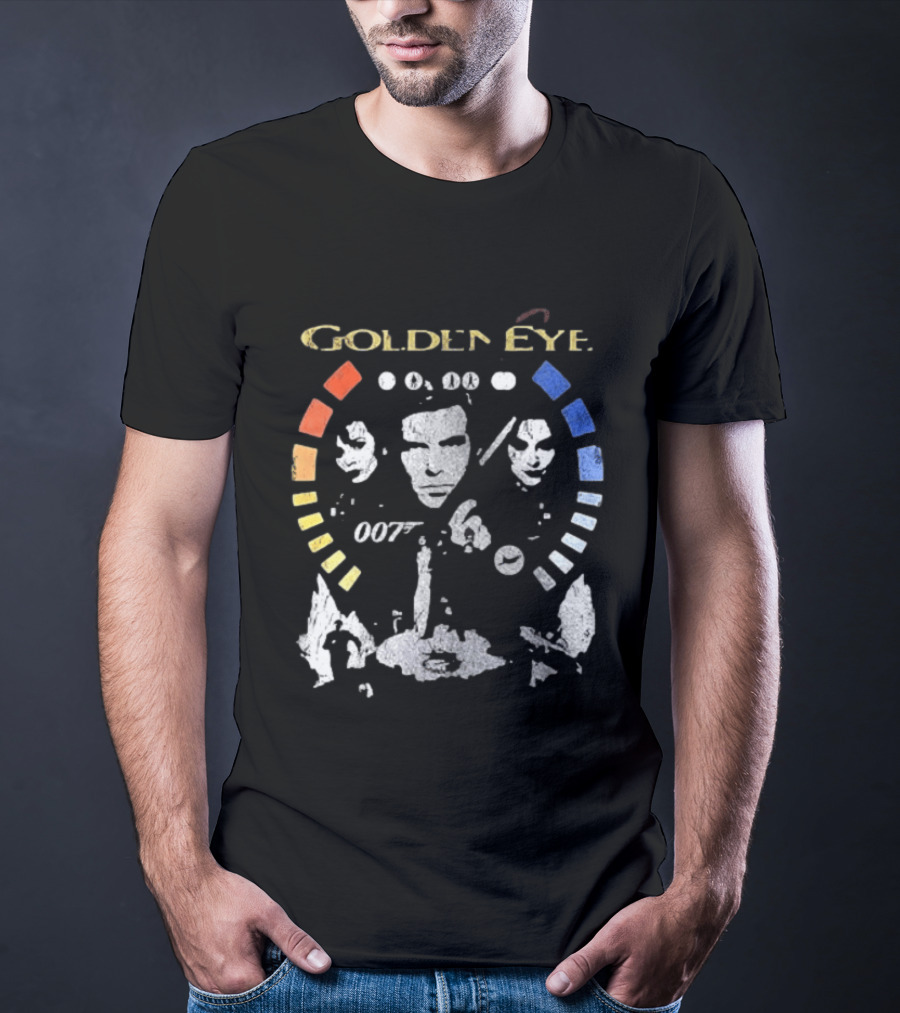 GoldenEye 007 James Bond Faces And Color Blocks T-Shirt