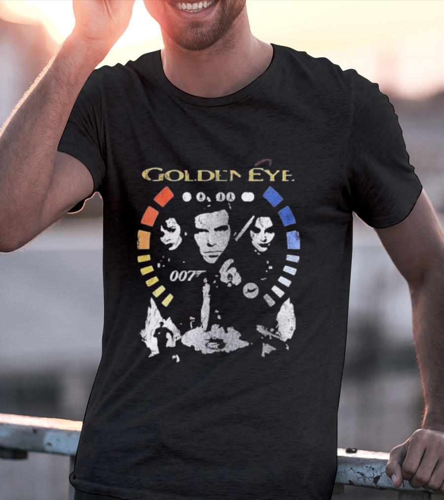 GoldenEye 007 James Bond Faces And Color Blocks T-Shirt