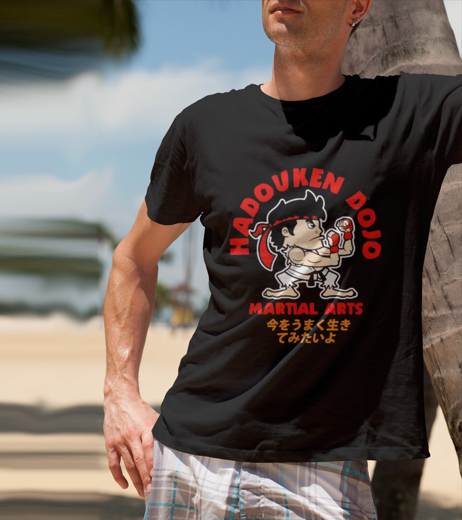 Hadouken Dojo Martial Arts Ryu Character Gaming Japanese T-Shirt
