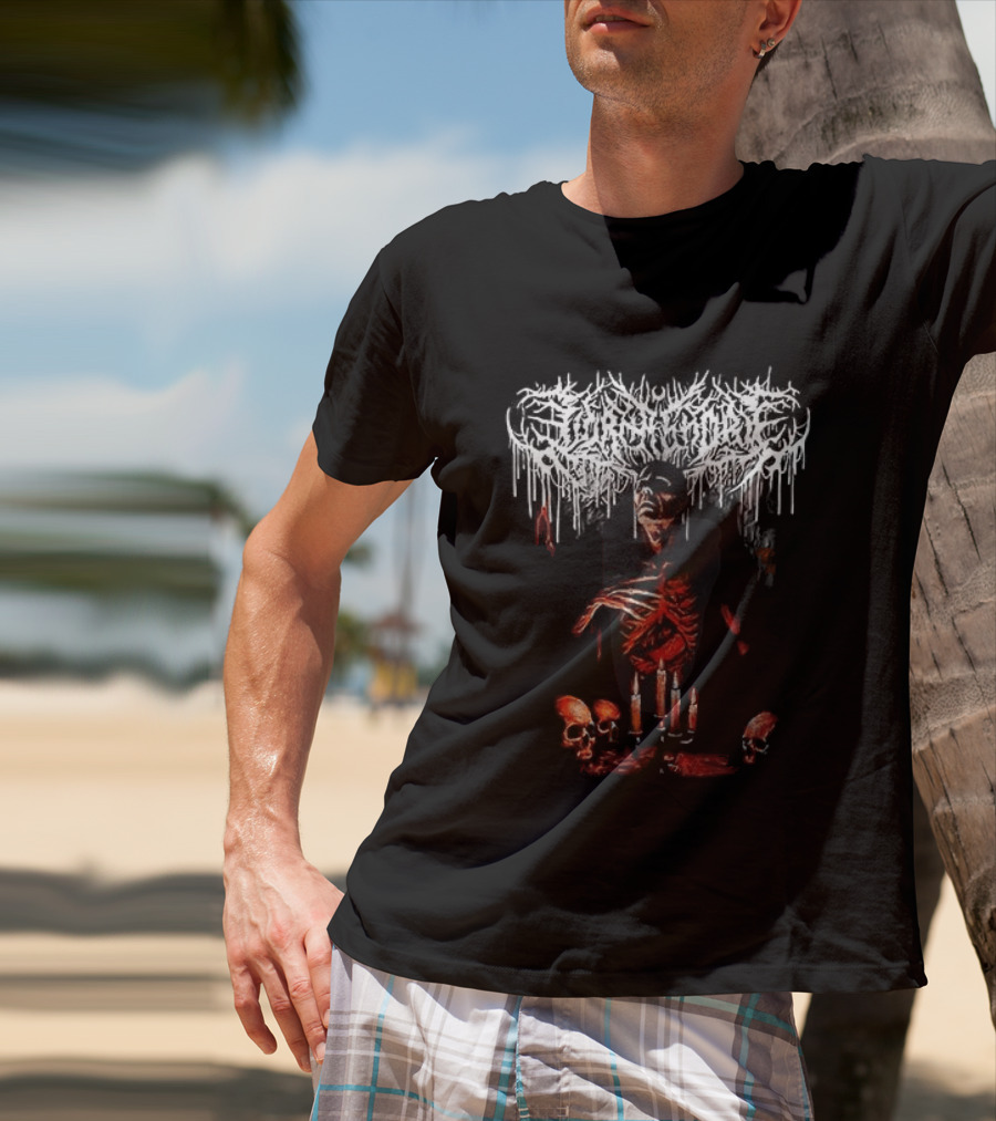 The Sweat & Blood Tour Everblack Festering Within Me Skeleton T-Shirt